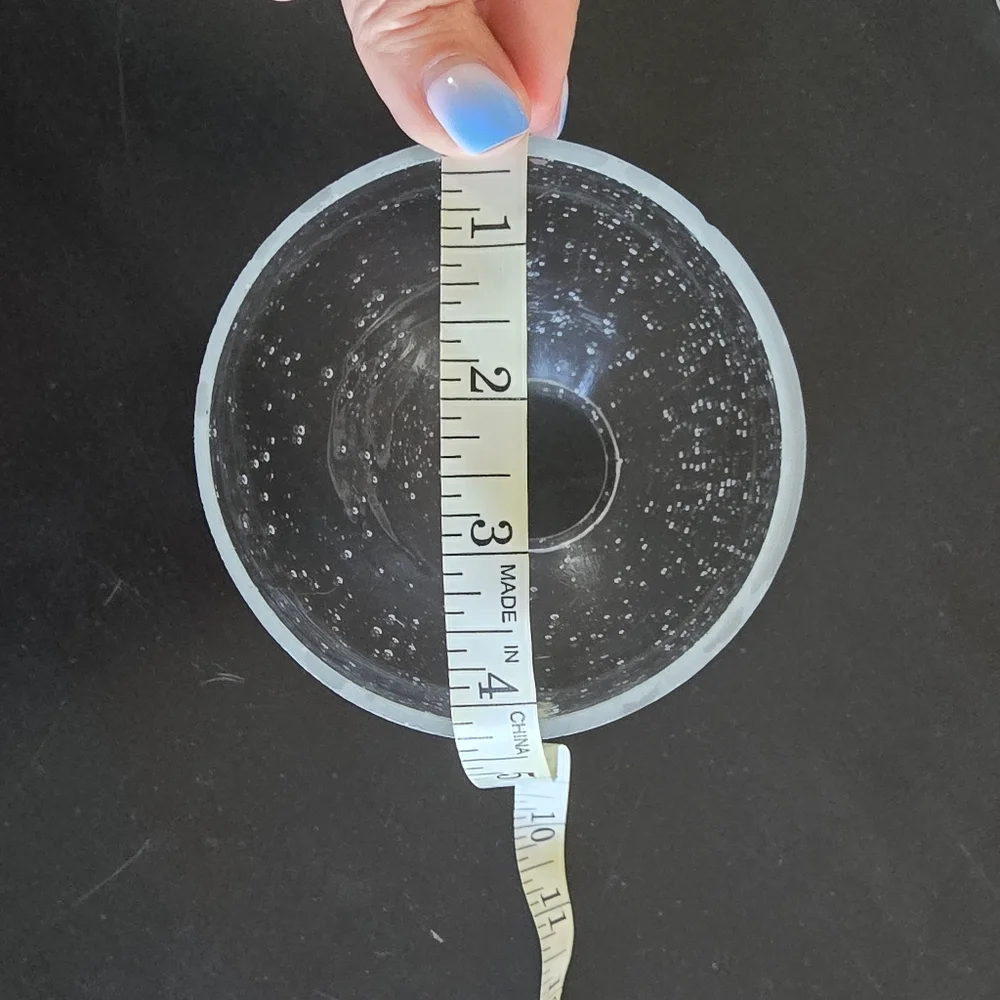 Set Of 6 Bubbled Glass Huricanes For Lights. - Picture 5 of 7